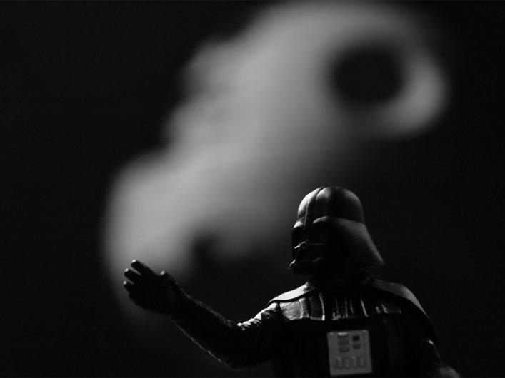 Darth Vader admiring the Death Star