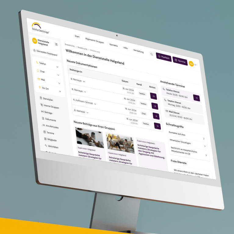 DAISIE, modern telephone counseling software, on a desktop screen