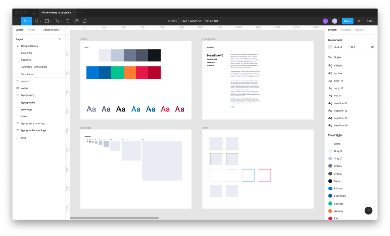 Design tokens in Figma