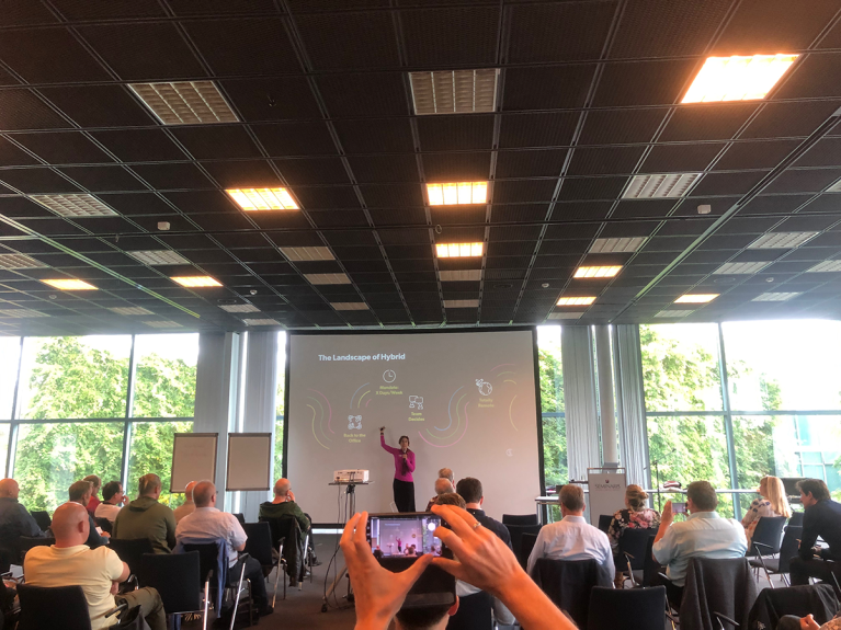 Image showing keynote with title: Distance Leadership by Lisette Sutherland