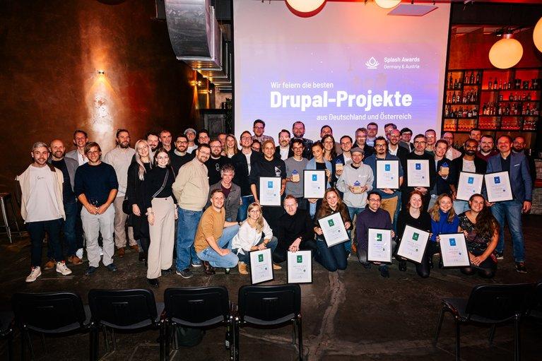 Group picture at Splash Awards Germany and Austria 2023 at Manufaktur Mannheim