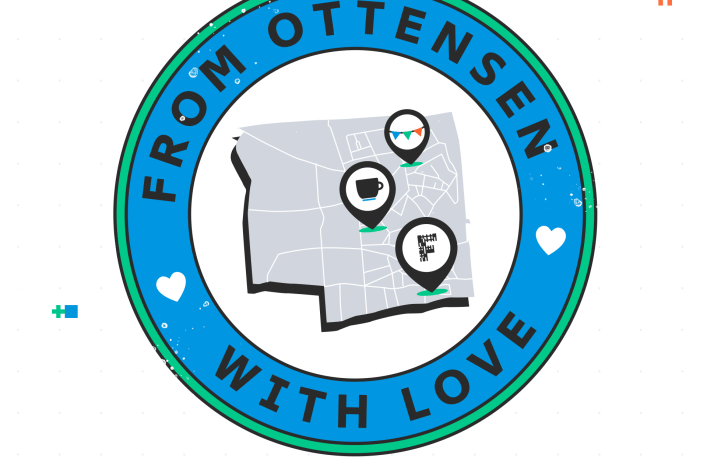 From Ottensen with love, blog title and map