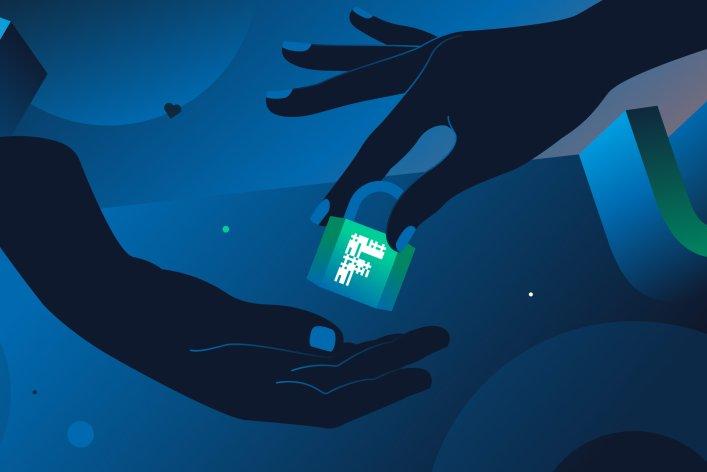 Illustration mit dem Factorial logo und den Buchstaben U und X (sinnbildlich für UX)