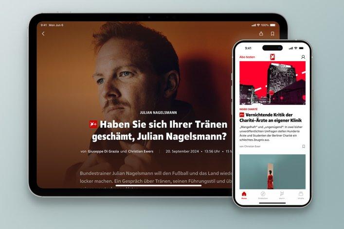 Tablet und Mobil-Ansicht der Website stern.de