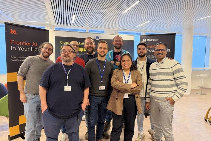 Gewinnerteam beim European Commission Drupal AI Hackathon 2026