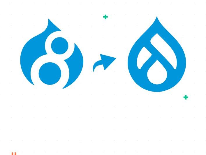 Drupal 8 zu 9 Grafik