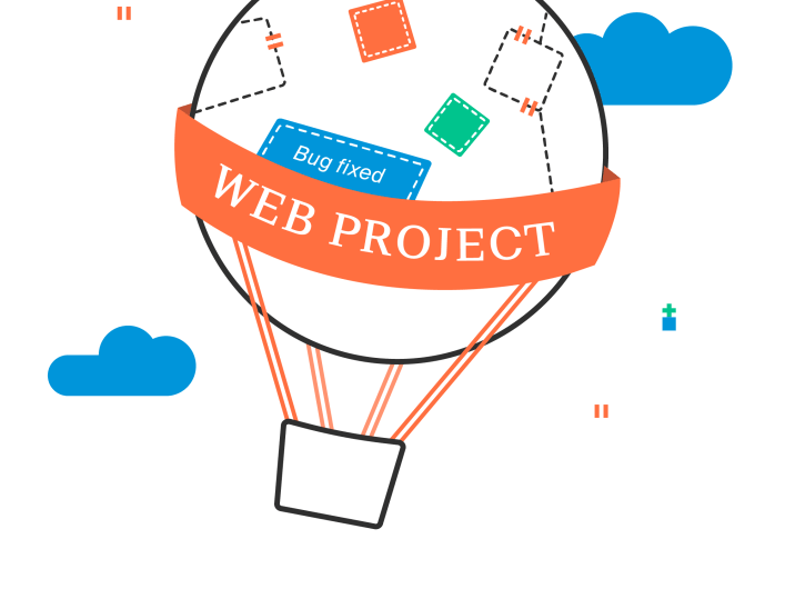 Image showing a hot air balloon repaired with patches of different colors in order to not lose any air, illustrated in the factorial colors